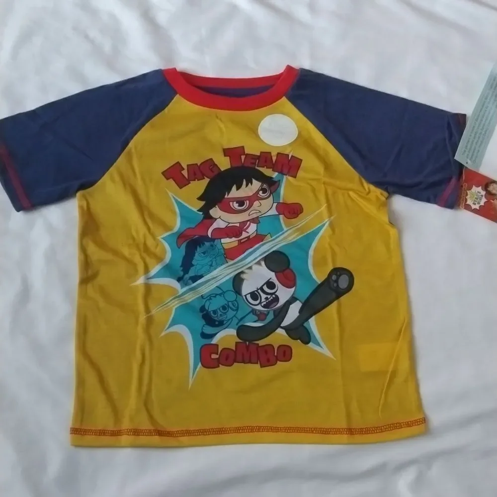 NWT 3pc Ryan's World PJ Set Sz8